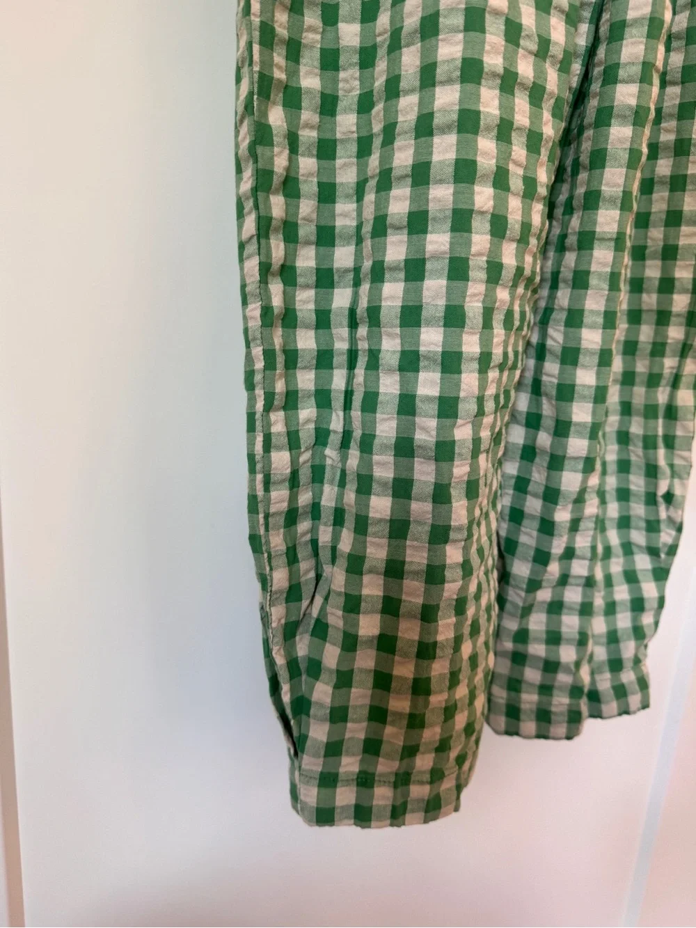 Tea Collection Gingham Ruffle-Sleeve Jumpsuit